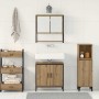Juego de muebles de baño 2 pcs Marrón 60 x 30 x 60 cm