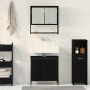 Juego de muebles de baño con puerta 2 pcs Negro 60 x 30 x 60 cm