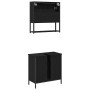 Juego de muebles de baño con puerta 2 pcs Negro 60 x 30 x 60 cm