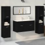 Conjunto de Muebles de Baño 4 pcs Roble Negro 41 x 38.5 x 46 cm