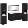 Conjunto de Muebles de Baño 4 pcs Roble Negro 41 x 38.5 x 46 cm