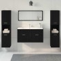 Conjunto de Muebles de Baño 4 pcs Roble Negro 41 x 38.5 x 46 cm