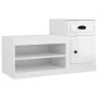 Schuhschrank aus glänzend weißem Sperrholz, 100 x 42 x 60 cm von vidaXL, Schuhregale und Schuhorganisatoren - Ref: Foro24-816...