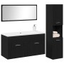 Juego de Muebles de Baño 3 pcs Roble Negro 60 x 38.5 x 46 cm