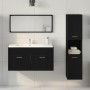 Juego de Muebles de Baño 3 pcs Roble Negro 60 x 38.5 x 46 cm