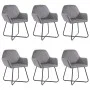 Dining chairs 6 units gray velvet by vidaXL, dining chairs - Ref: Foro24-277010, Price: 633,73 €, Discount: %