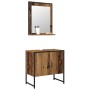 Juego de muebles de baño 2 pcs Marrón 60 x 33 x 60 cm