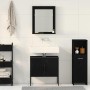 Juego de muebles de baño con puerta 2 pcs Negro 60 x 33 x 60 cm