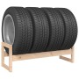 Soporte para neumáticos madera maciza de pino 120x40x40 cm
