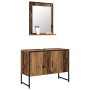 Juego de muebles de baño 2 pcs Marrón 80 x 33 x 60 cm
