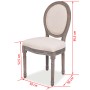 Esszimmerstühle 6 Einheiten cremefarbener Stoff von vidaXL, Essstühle - Ref: Foro24-274620, Preis: 744,22 €, Rabatt: %