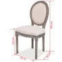 Sillas de comedor 6 unidades tela color crema de vidaXL, Sillas de comedor - Ref: Foro24-274620, Precio: 745,20 €, Descuento: %