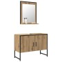 Juego de muebles de baño 2 pcs Marrón 80 x 33 x 60 cm