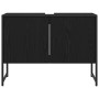 Juego de muebles de baño con puerta 2 pcs Negro 80 x 33 x 60 cm