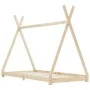 Estructura de cama infantil de madera maciza de pino 90x200 cm de vidaXL, Cunas y camas para niños - Ref: Foro24-283357, Prec...