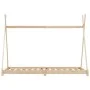Estructura de cama infantil de madera maciza de pino 90x200 cm de vidaXL, Cunas y camas para niños - Ref: Foro24-283357, Prec...