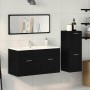 Conjunto de Muebles de Baño 3 pcs Roble Negro 90 x 38.5 x 46 cm