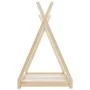 Estructura de cama infantil de madera maciza de pino 90x200 cm de vidaXL, Cunas y camas para niños - Ref: Foro24-283357, Prec...