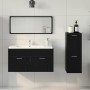 Conjunto de Muebles de Baño 3 pcs Roble Negro 90 x 38.5 x 46 cm