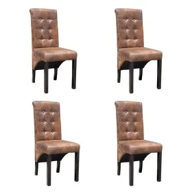 Dining chairs 4 units synthetic leather brown by vidaXL, dining chairs - Ref: Foro24-270553, Price: 430,77 €, Discount: %