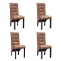 Esszimmerstühle 4 Einheiten Kunstleder braun von vidaXL, Essstühle - Ref: Foro24-270553, Preis: 439,22 €, Rabatt: %