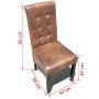 Esszimmerstühle 4 Einheiten Kunstleder braun von vidaXL, Essstühle - Ref: Foro24-270553, Preis: 439,22 €, Rabatt: %