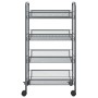 Carrito de cocina 4 niveles hierro gris 46x26x85 cm de vidaXL, Carros de cocina y comedor - Ref: Foro24-336327, Precio: 51,57...