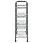 Küchenwagen 4 Ebenen Grauguss 46x26x85 cm von vidaXL, Küchen- und Speisewagen - Ref: Foro24-336327, Preis: 49,10 €, Rabatt: %