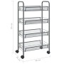 Küchenwagen 4 Ebenen Grauguss 46x26x85 cm von vidaXL, Küchen- und Speisewagen - Ref: Foro24-336327, Preis: 49,10 €, Rabatt: %