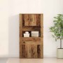 Highboard Madera vieja 80 x 33 x 150 cm Madera contrachapada
