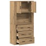 Altillo Roble artisan 80 x 33 x 150 cm Madera contrachapada