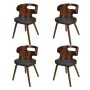 Sillas de comedor 4 uds madera curvada piel sintética marrón de vidaXL, Sillas de comedor - Ref: Foro24-270041, Precio: 432,8...