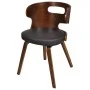 Esszimmerstühle, 4 Stück, gebogenes Holz, braunes Kunstleder von vidaXL, Essstühle - Ref: Foro24-270041, Preis: 432,88 €, Rab...