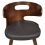Esszimmerstühle, 4 Stück, gebogenes Holz, braunes Kunstleder von vidaXL, Essstühle - Ref: Foro24-270041, Preis: 432,88 €, Rab...