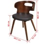 Esszimmerstühle, 4 Stück, gebogenes Holz, braunes Kunstleder von vidaXL, Essstühle - Ref: Foro24-270041, Preis: 440,34 €, Rab...