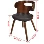 Sillas de comedor 4 uds madera curvada piel sintética marrón de vidaXL, Sillas de comedor - Ref: Foro24-270041, Precio: 432,8...