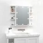 Furniture with mirror and white LED lights 70x16.5x60 cm by vidaXL, bathroom vanities - Ref: Foro24-808873, Price: 66,44 €, D...