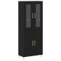 Alacena 2 pcs Roble negro 69.5 x 34 x 180 cm