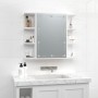 Furniture with mirror and white LED lights 70x16.5x60 cm by vidaXL, bathroom vanities - Ref: Foro24-808873, Price: 67,19 €, D...