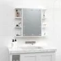 Möbel mit Spiegel und weißen LED-Leuchten 70x16,5x60 cm von vidaXL, Badezimmerwaschtische - Ref: Foro24-808873, Preis: 66,44 ...