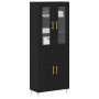 Alacena 2 pcs Roble negro 69.5 x 34 x 180 cm