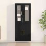 Alacena 2 pcs Roble negro 69.5 x 34 x 180 cm