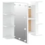 Möbel mit Spiegel und weißen LED-Leuchten 70x16,5x60 cm von vidaXL, Badezimmerwaschtische - Ref: Foro24-808873, Preis: 66,44 ...