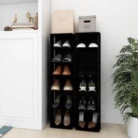 Shoe rack furniture 2 units black 27.5x27x102 cm by vidaXL, Shoe racks and shoe organizers - Ref: Foro24-808488, Price: 60,68...