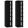 Muebles zapateros 2 uds negro 27,5x27x102 cm de vidaXL, Zapateros y organizadores de calzado - Ref: Foro24-808488, Precio: 63...