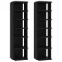 Shoe rack furniture 2 units black 27.5x27x102 cm by vidaXL, Shoe racks and shoe organizers - Ref: Foro24-808488, Price: 61,46...