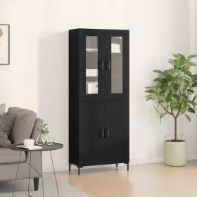 Alacena 2 pcs Roble negro 69.5 x 34 x 180 cm