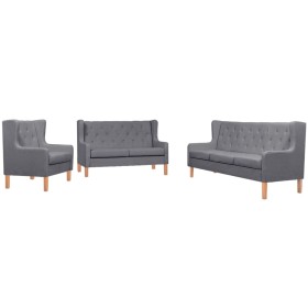 Set of 3-piece gray fabric sofas by vidaXL, Sofas - Ref: Foro24-274935, Price: 916,42 €, Discount: %