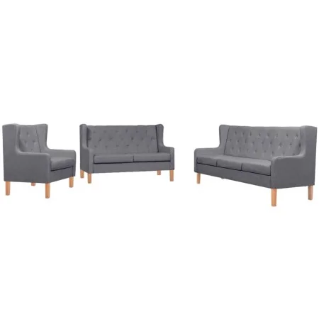 Set of 3-piece gray fabric sofas by vidaXL, Sofas - Ref: Foro24-274935, Price: 901,76 €, Discount: %