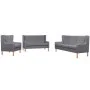 3-teilige Sofagarnitur grauer Stoff von vidaXL, Sofas - Ref: Foro24-274935, Preis: 900,94 €, Rabatt: %